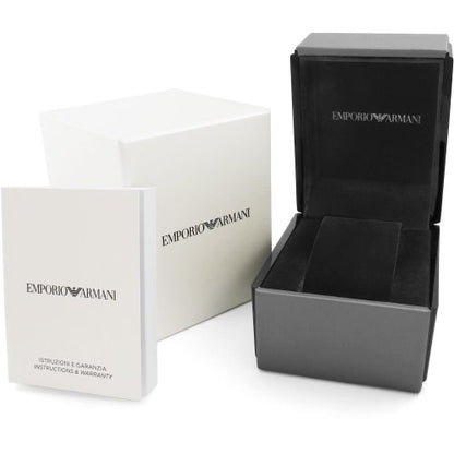Emporio Armani Sportivo Ladies Watch Chronograph Rose Gold White Silicone