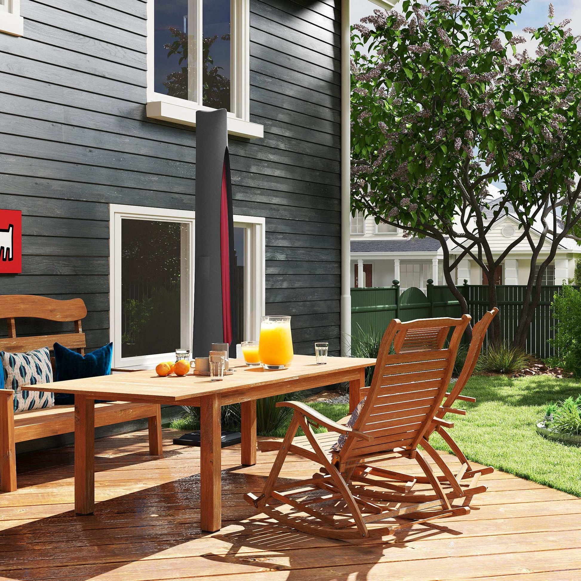 Outsunny Parasol Umbrella Cover - Grey