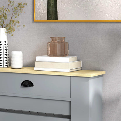 95.5H x 78Wcm Radiator Cover, with Drawer - Grey