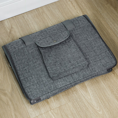 PawHut Soft Sided Cat Carrier Bag, Portable Foldable Pet Carrier with Shoulder Strap & Removable Mat for Small Pet Up to 10kg