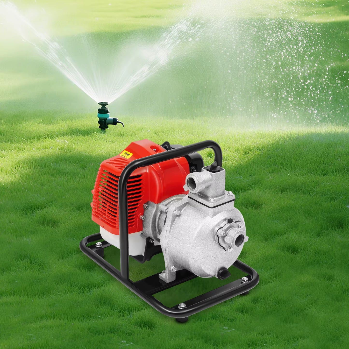 2-Stroke Petrol Engine Water Transfer Pump With Filter, for Irrigation, Drainage, Water Intake Work