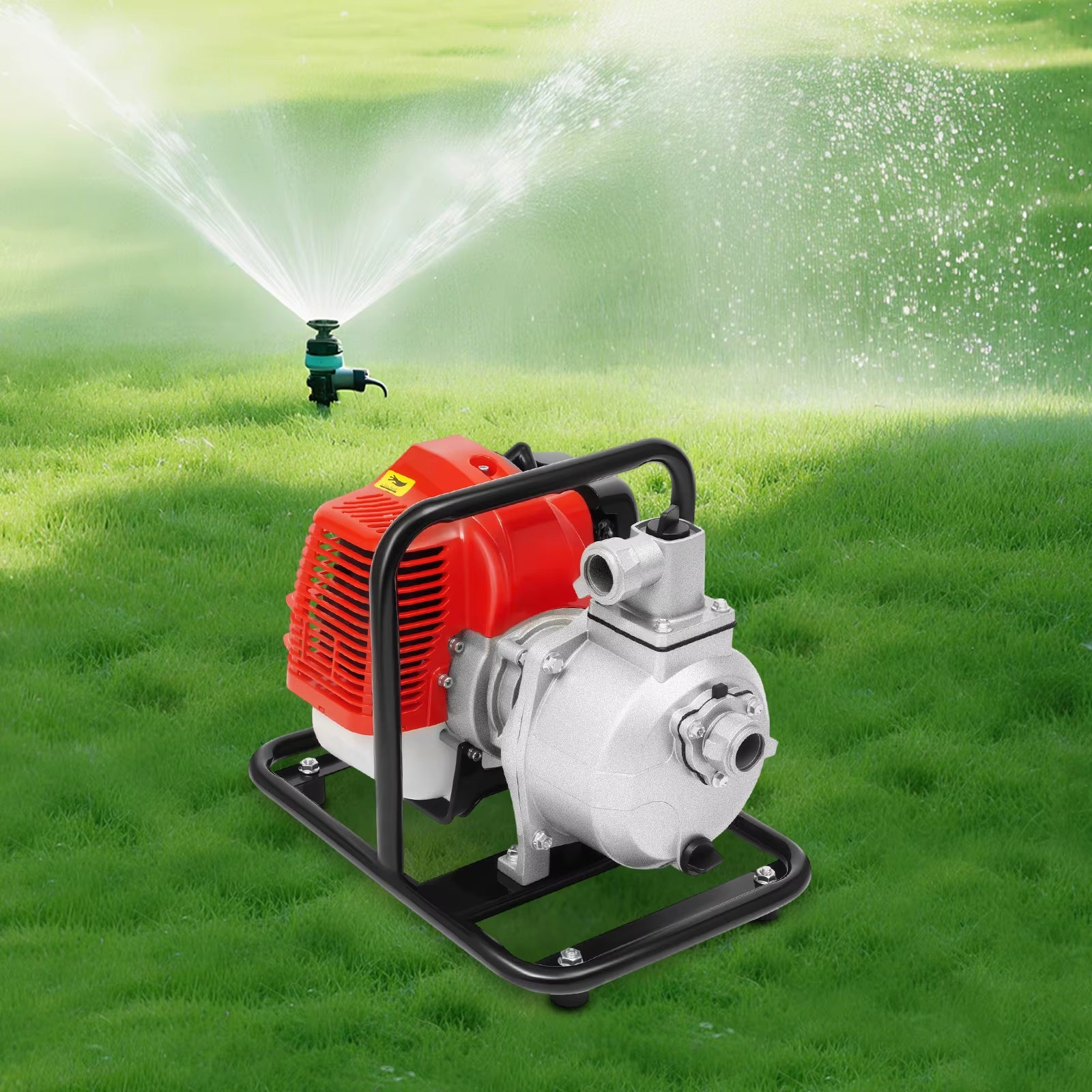 2-Stroke Petrol Engine Water Transfer Pump With Filter, for Irrigation, Drainage, Water Intake Work