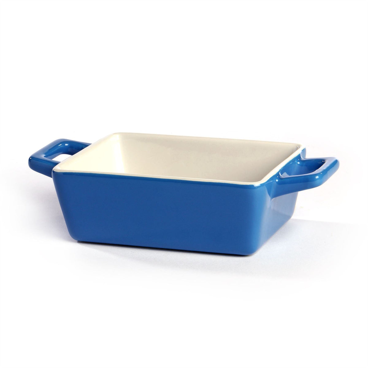 Maison & White Mini Ceramic Oven Dishes Set of 4 Rectangle | Blue Red Orange Green | Carry Handles | Oven Microwave Freezer Dishwasher Safe to 200°C | 4x12x9cm | Casserole Tapas Pie | 2-Year Warranty