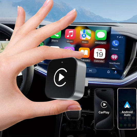 Wireless Android Auto Carplay Box/Adapter Mini Carplay&Auto Box Dongle Auto Connect Smart Box Plug & Play for Factory Wired Cars