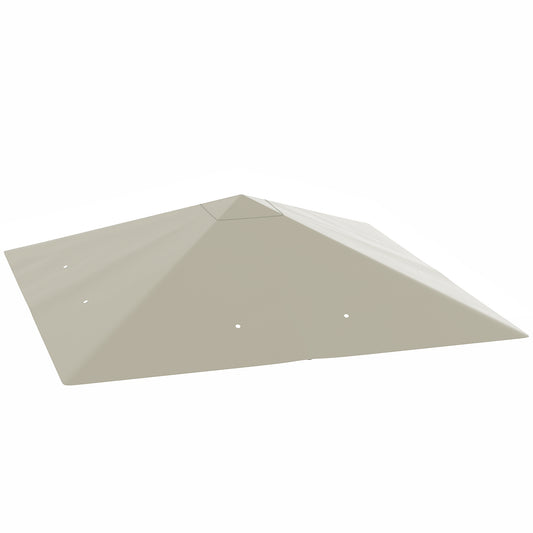 3x3m Gazebo Replacement Canopy Top | 600D Oxford Fabric | UPF30+ PA Coating | Hook & Loop Fasteners | Drainage Holes | Fits Outsunny 01-0867 Series Only | 300x300cm | Grey