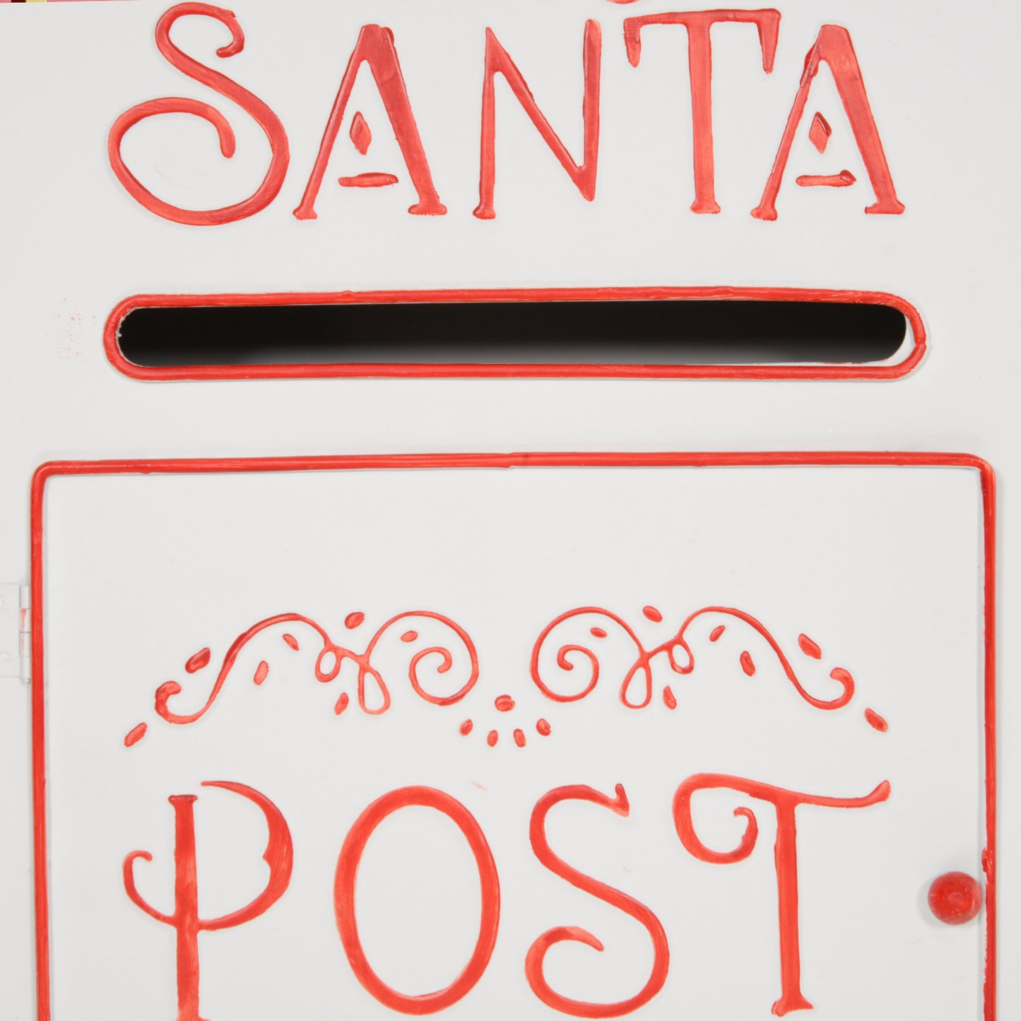 Post Box Letters to Santa Mailbox, Wall Mounted Postbox, Christmas Decoration for Indoor and Outdoor, White