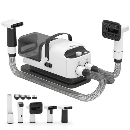 PawHut 5 in 1 Dog Grooming Vacuum & Dryer w/ Clipper, 1.8L Canister, 4 Modes Blow Temperature