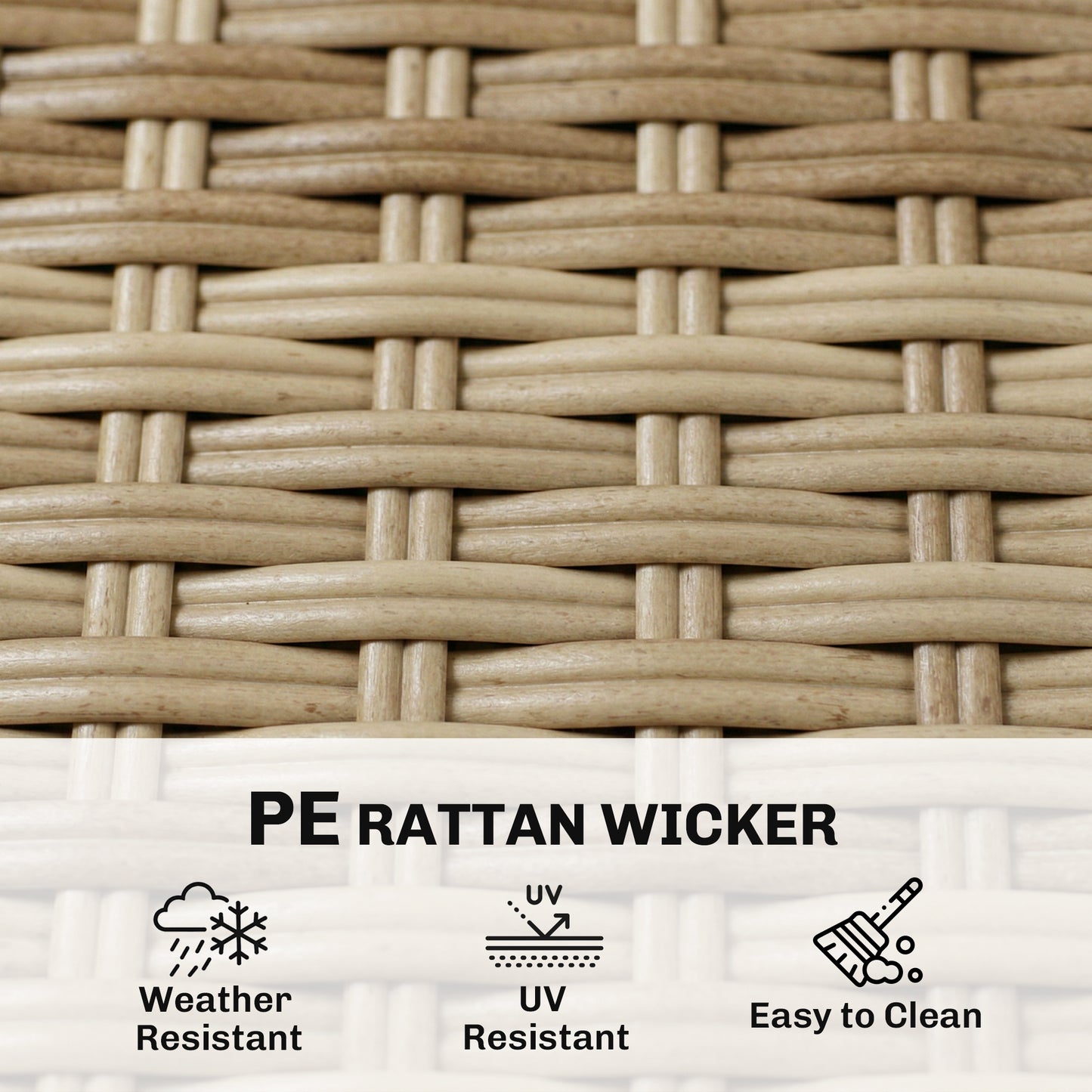 6-Piece 4-Seater Rattan Garden Dining Set | Parasol | Tempered Glass Table | Stackable Chairs | 120kg | Brown