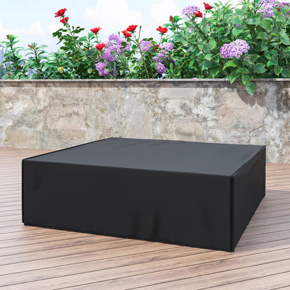 Outsunny Large Patio Garden Furniture Set Cover 600D Oxford Square Waterproof, 230 x 230 x 70 cm, Black