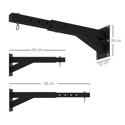 SPORTNOW Punch Bag Wall Bracket, 5-Length Adjustable Boxing Bag Bracket for Kickboxing Muay Thai Punching Training