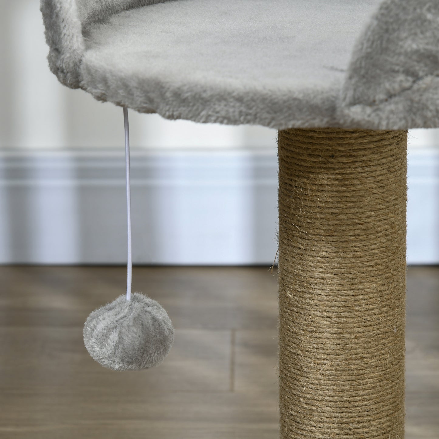 PawHut Cat Tree Tower with Scratching Posts, Grey Or White