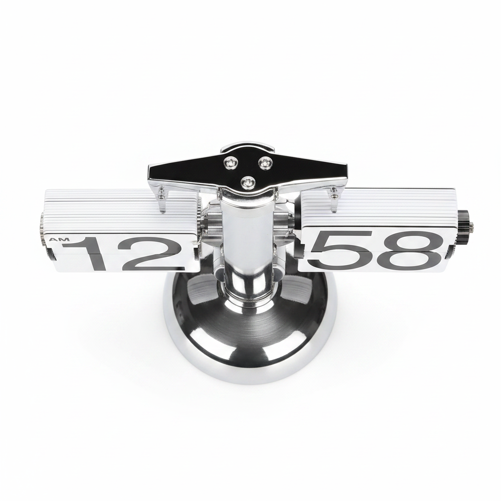 Retro Auto Flip Clock | Quartz Movement | 12-Hour AM/PM | Internal Gear Operated | ±90 Sec/Month | -10°C to +50°C | Black or White