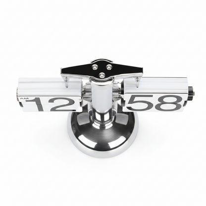 Retro Auto Flip Clock | Quartz Movement | 12-Hour AM/PM | Internal Gear Operated | ±90 Sec/Month | -10°C to +50°C | Black or White