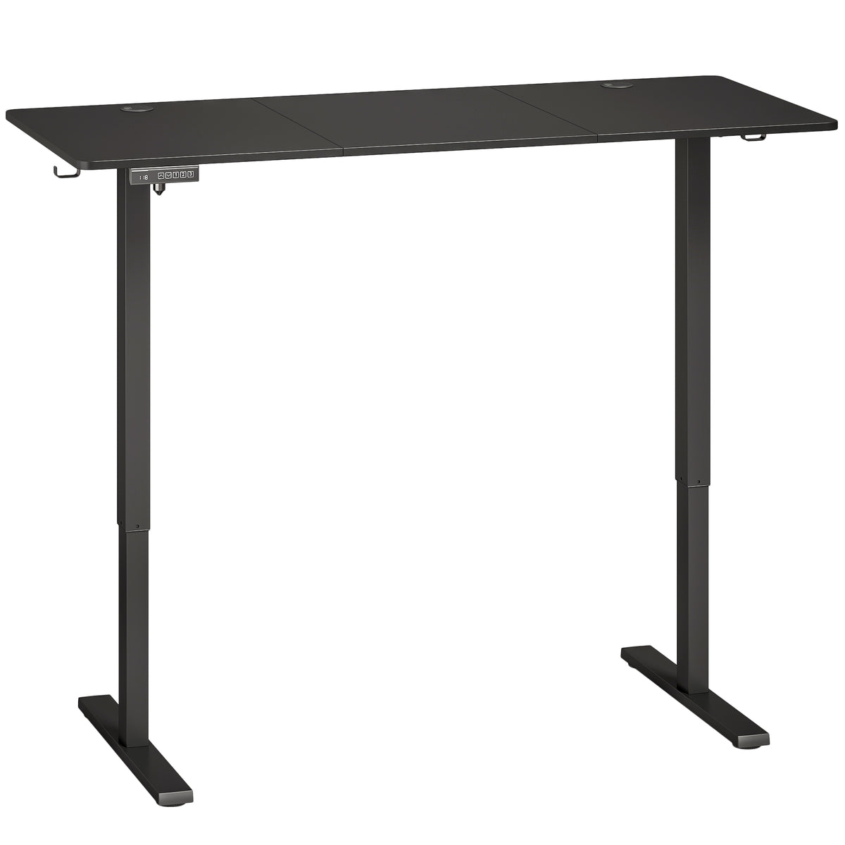 Electric Standing Desk | Black & White Height Adjustable Sit-Stand Desk 72–118cm with LED Memory