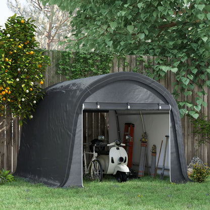 Outsunny 3 x 3(m) Garden Storage Tent, Heavy Duty Outdoor Shed, Waterproof Portable Shed Storage Shelter with Galvanised Steel Frame