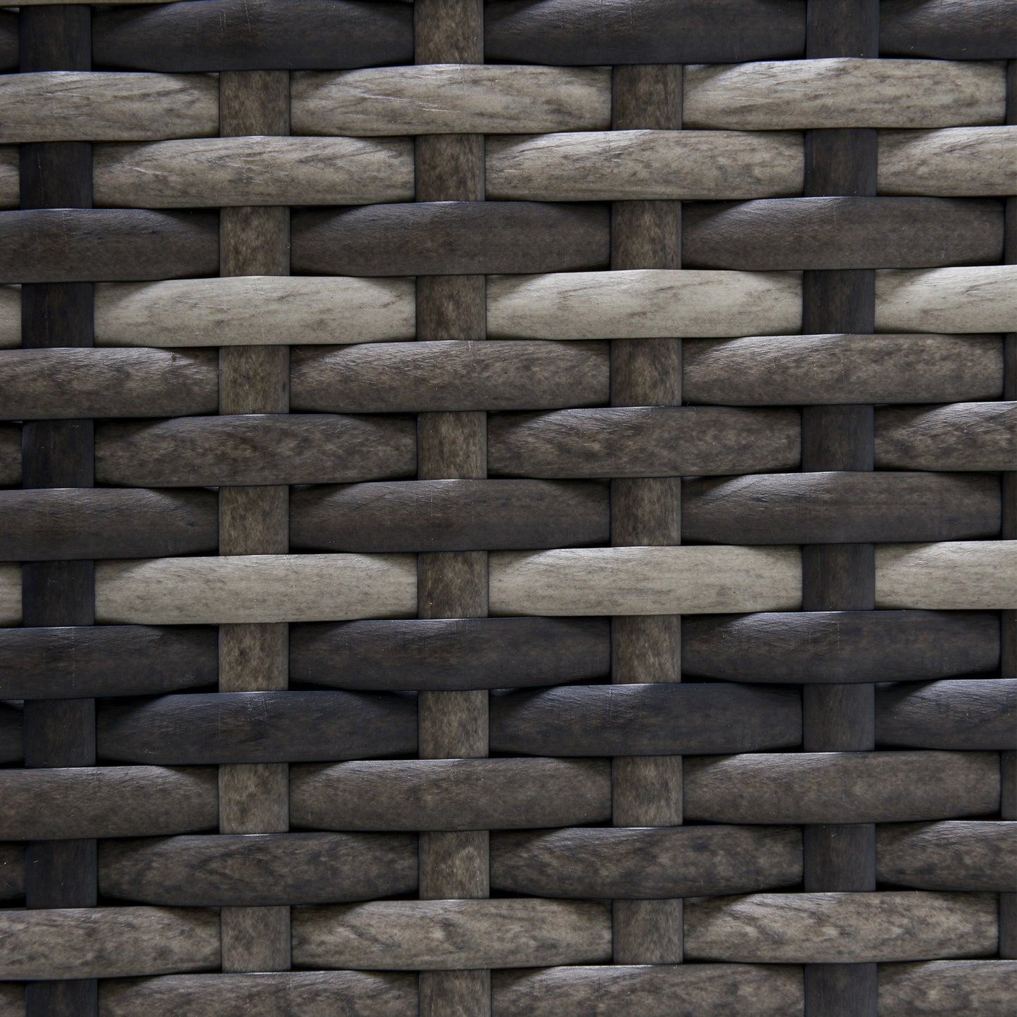 7 Pieces Outdoor PE Rattan Corner Sofa Set, Patio Wicker Conversation Chaise Lounge Furniture w/ Tempered Glass Table-top & Soft Padded Cushion, Dark Grey