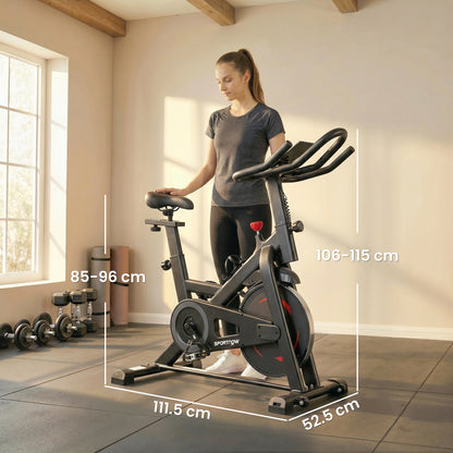 Indoor Exercise Bike | Magnetic Resistance | App Connected | Adjustable Seat | Black