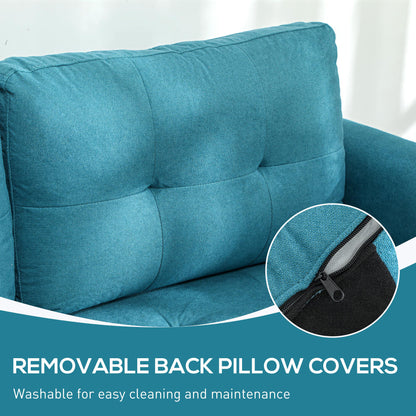 'L' Shape Modular Sofa, with Storage - Light Blue