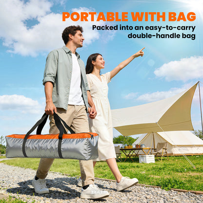 Outsunny Double Layer Instant Pop Up Tent with Rainfly, Portable Camping Shelter with Sewn-in Groundsheet and Carry Bag