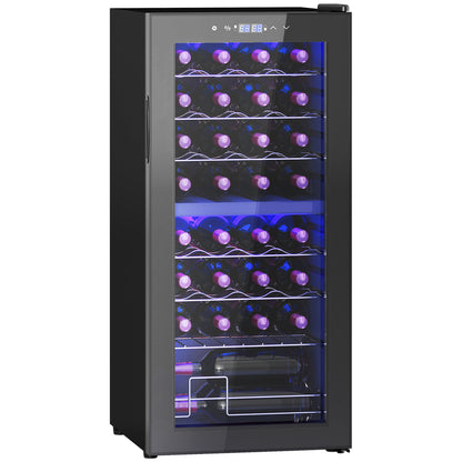 32 Bottle Dual Zone 5-18℃ Wine Fridge - Black