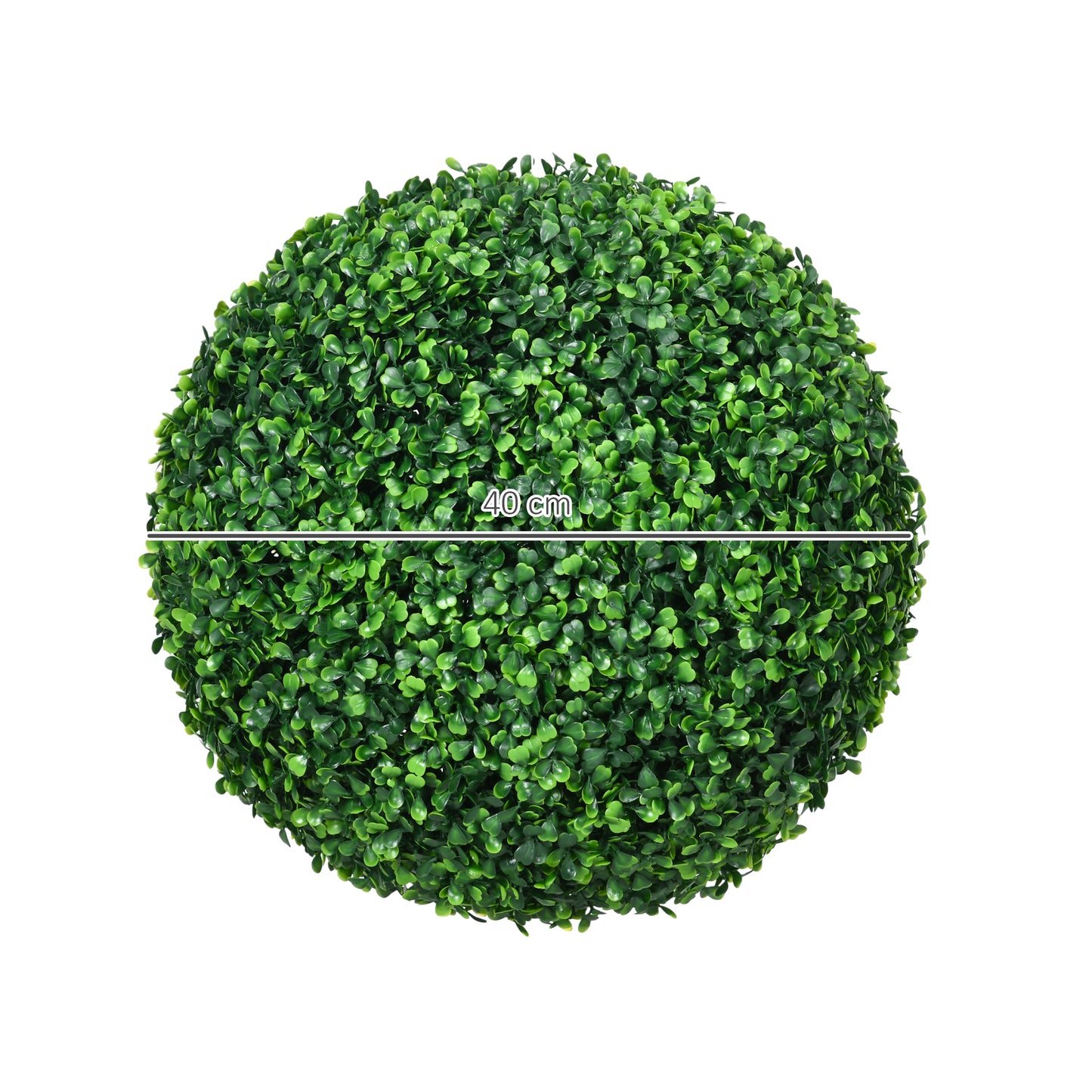 Set of 2 Artificial Topiary Balls, 40cm Faux Boxwood Balls, Hanging Decoration for Home, Indoor, Outdoor, Green
