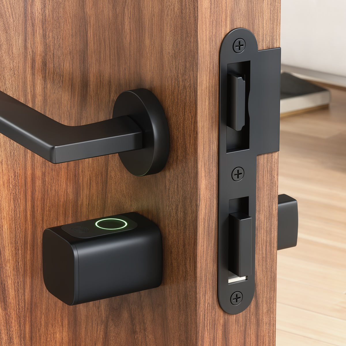 5-in-1 Smart Door Cylinder | Fingerprint | Password | NFC Card | Tuya App | Mechanical Key | Euro Profile | uPVC & Composite | Reversible | Bluetooth 10m | 3xAAA | 4.2x4.2x16cm | Black