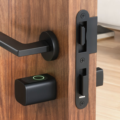 5-in-1 Smart Door Cylinder | Fingerprint | Password | NFC Card | Tuya App | Mechanical Key | Euro Profile | uPVC & Composite | Reversible | Bluetooth 10m | 3xAAA | 4.2x4.2x16cm | Black