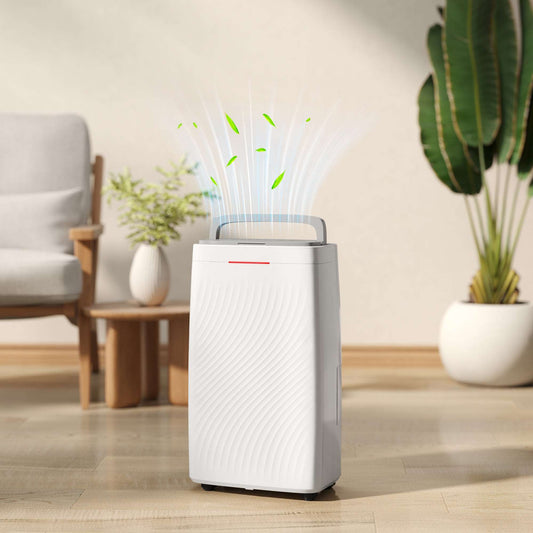 16L/Day Dehumidifier with Activated Carbon Air Filter, Continuous Drainage, 5.5L Water Tank, 24H Timer for Home Damp, Bedroom, Condensation,