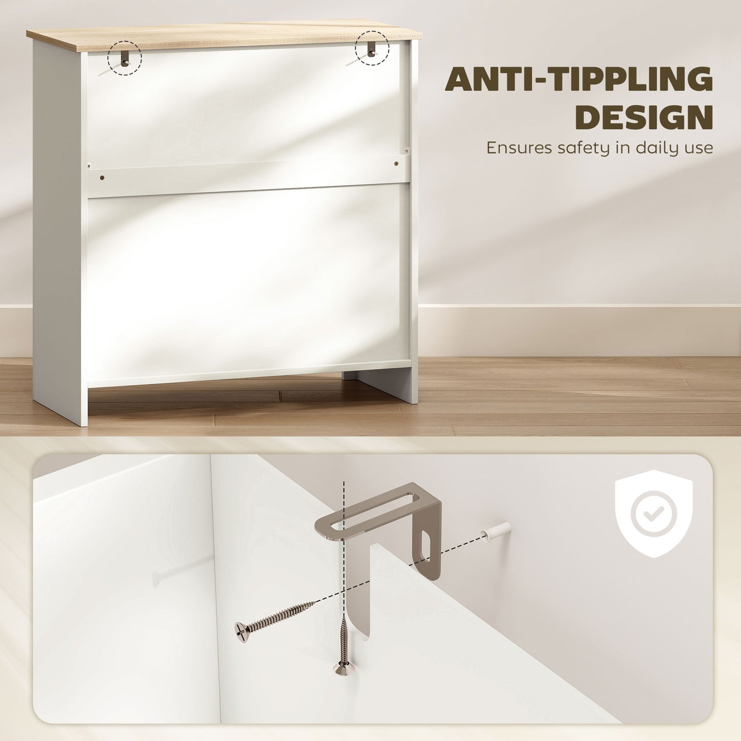 Sideboard Storage Cabinet, Modern Kitchen Cupboard with Adjustable Shelf, Drawer and Double Doors