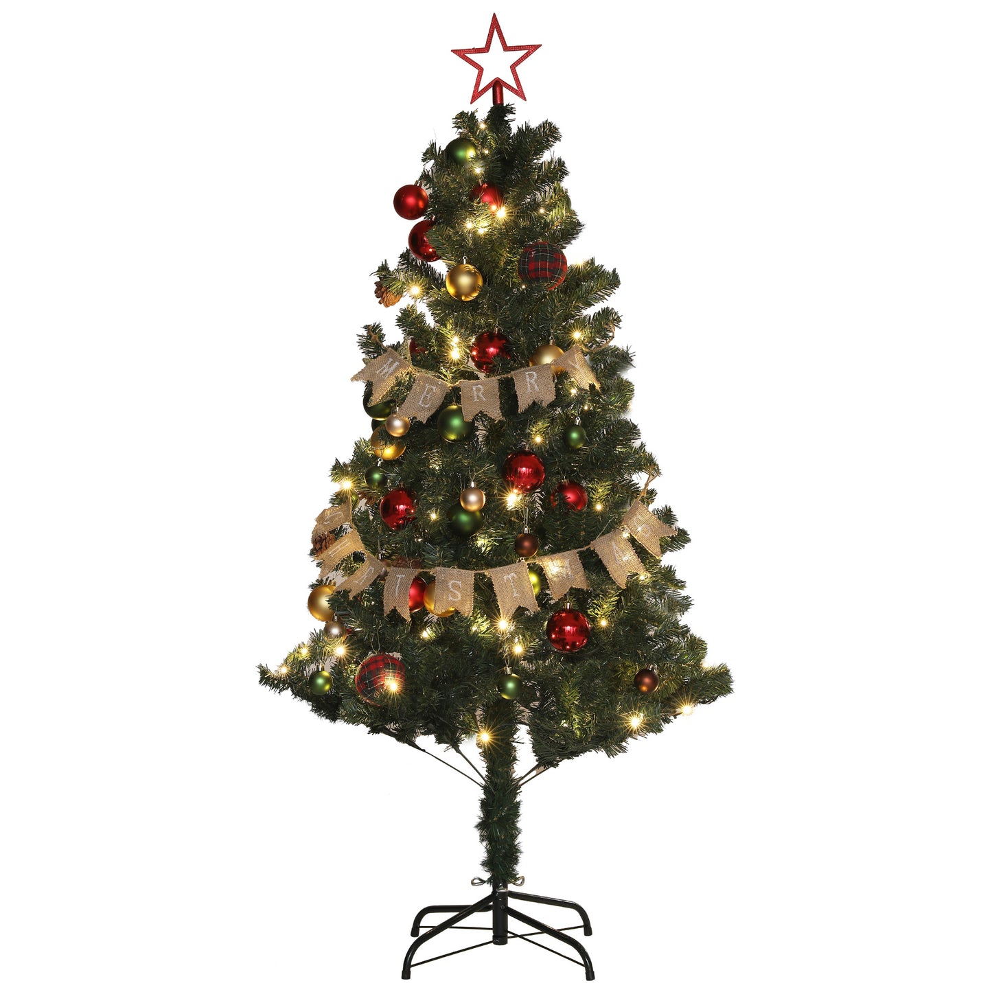 5ft Pre-Lit and Decorated Christmas Tree
