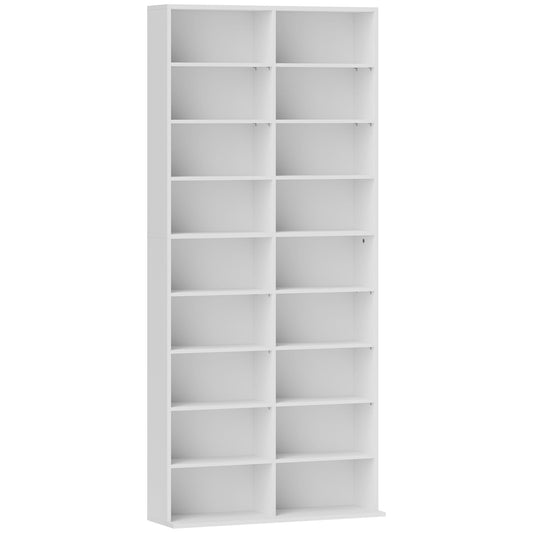 640 CD Storage Organiser Rack Tower - White
