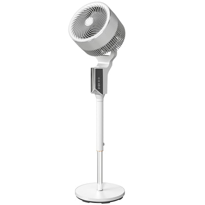 Pedestal Standing Fan | 20dB Sleep Mode | 8 Speeds | 17.1m³/min Airflow | 85° Oscillation | Aromatherapy Pad | Detachable Grill | 5m Remote | 12H Timer | 60W | 115cm | White