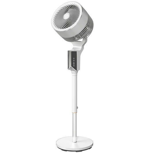 Pedestal Standing Fan | 20dB Sleep Mode | 8 Speeds | 17.1m³/min Airflow | 85° Oscillation | Aromatherapy Pad | Detachable Grill | 5m Remote | 12H Timer | 60W | 115cm | White