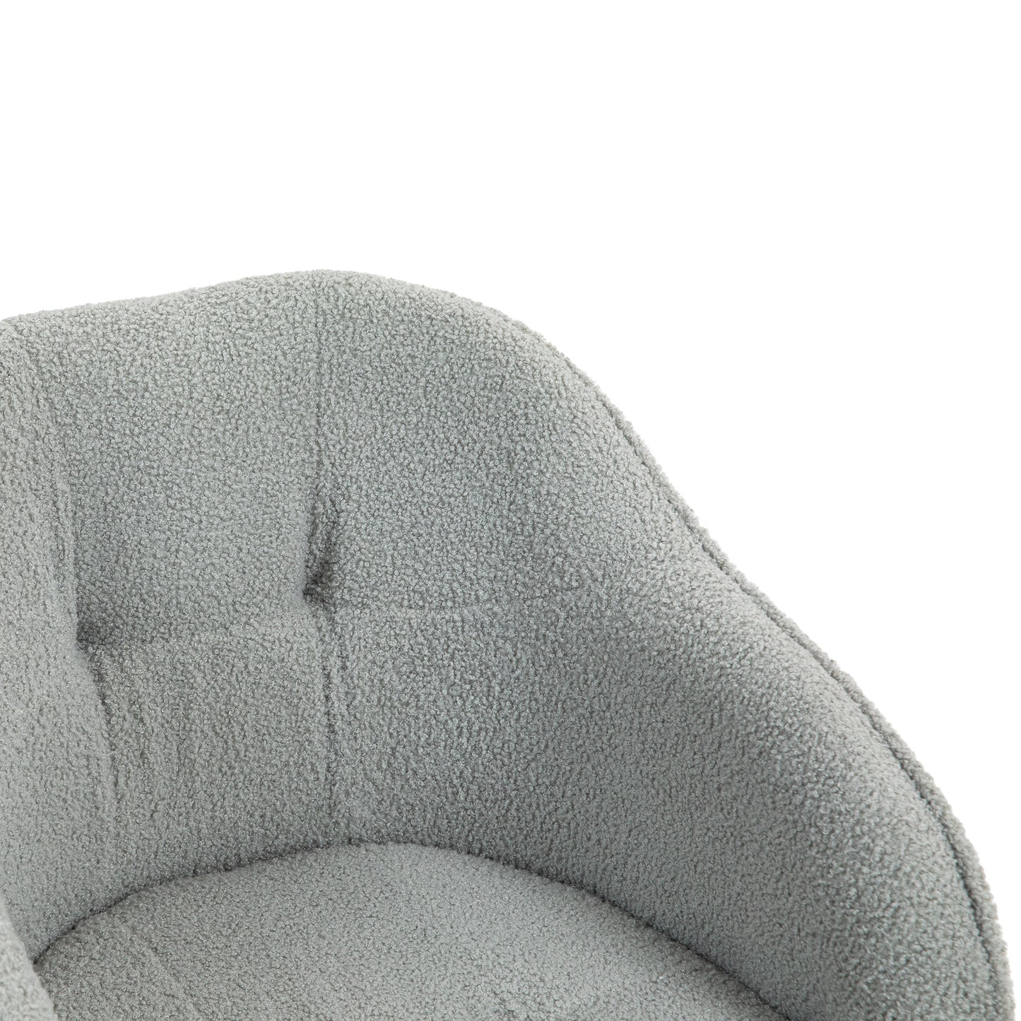 Computer Desk Chair, Fabric Swivel Office Chair, Makeup Vanity Chair with Height Adjustable, Wheels, for Home Study Bedroom, Grey