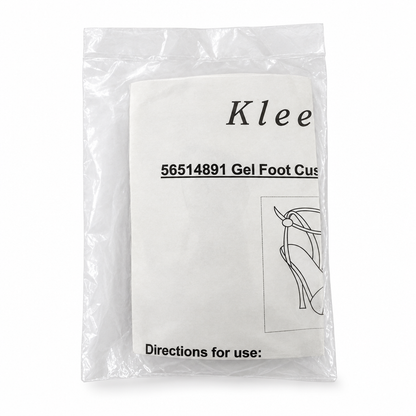 Gel foot cushion packet on a clean white background