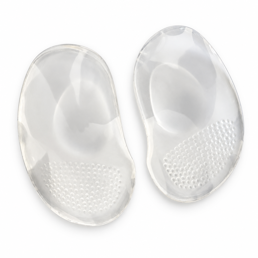Gel foot cushions texture and arch detail