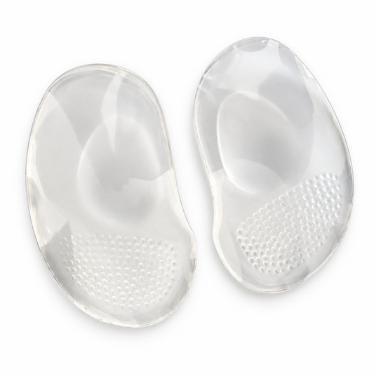 Gel foot cushions texture and arch detail