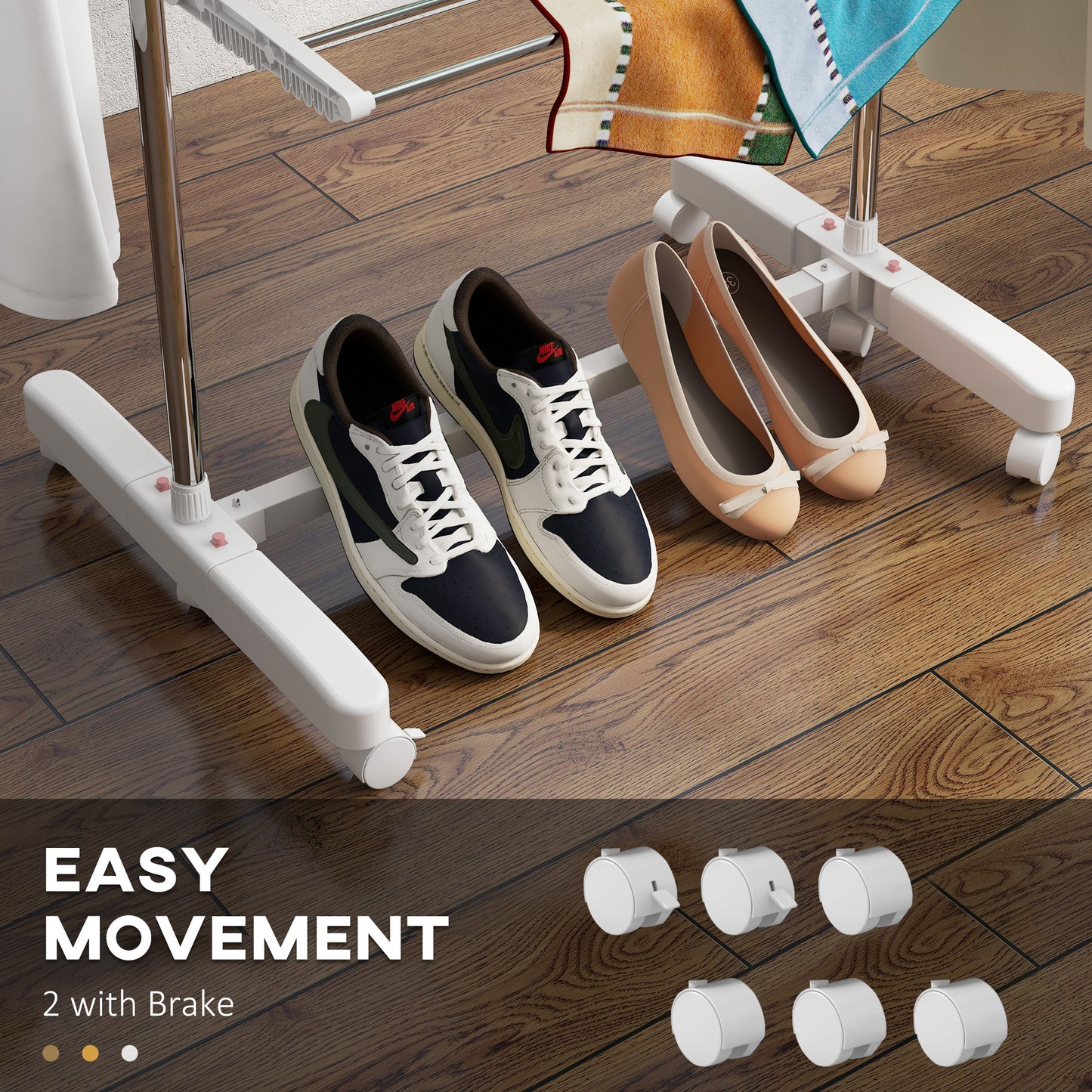 3 Layers Folding Laundry Clothes Airer Drying Rack Hanger Stand - White/Silver