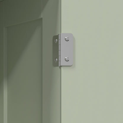 Slim Tall Bathroom Cabinet | 185H x 20W x 20D cm | 2 Arched Doors, Drawer & Adjustable Shelves | Light Green