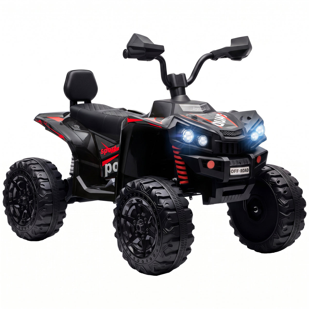 24V 2-Seater Electric Ride-On ATV Quad Bike | 4-6 km/h Forward & Reverse | 70-Minute Battery | 50 kg Capacity | Ages 3-8 | Green, Pink or Black