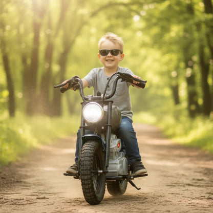 S-P-E-E-D 36V Electric Chopper Motorcycle Ride-On | 350W Twist-Grip Throttle, LED & Horn