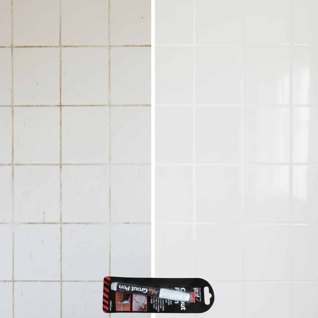 Good Ideas Grout Pen | Refresh Kitchen & Bathroom Tiles | Waterproof & Mould Resistant | No Re-Grouting | 5.9ml