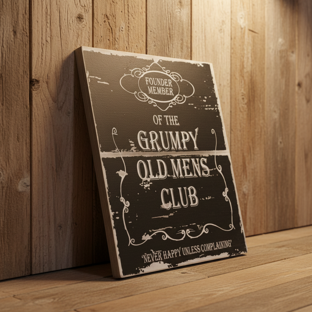 Grumpy Sign - Rustic