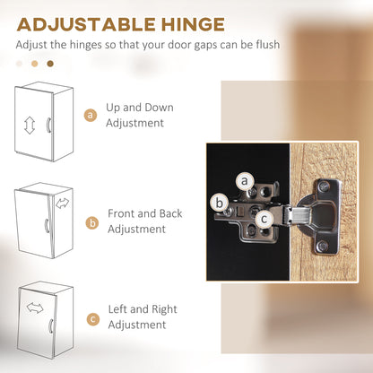 Tall Kitchen Cupboard, Freestanding Kitchen Pantry Cabinet with Adjustable Shelves, Drawers and Soft Close Door, 160cm