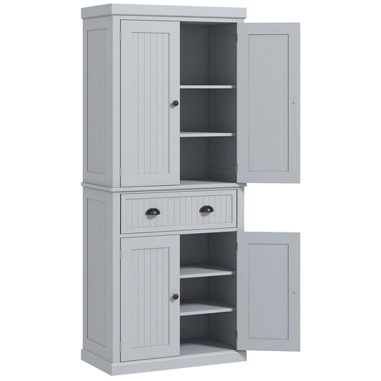 Multi-Storage Mid-Century Kitchen Cabinet - Grey