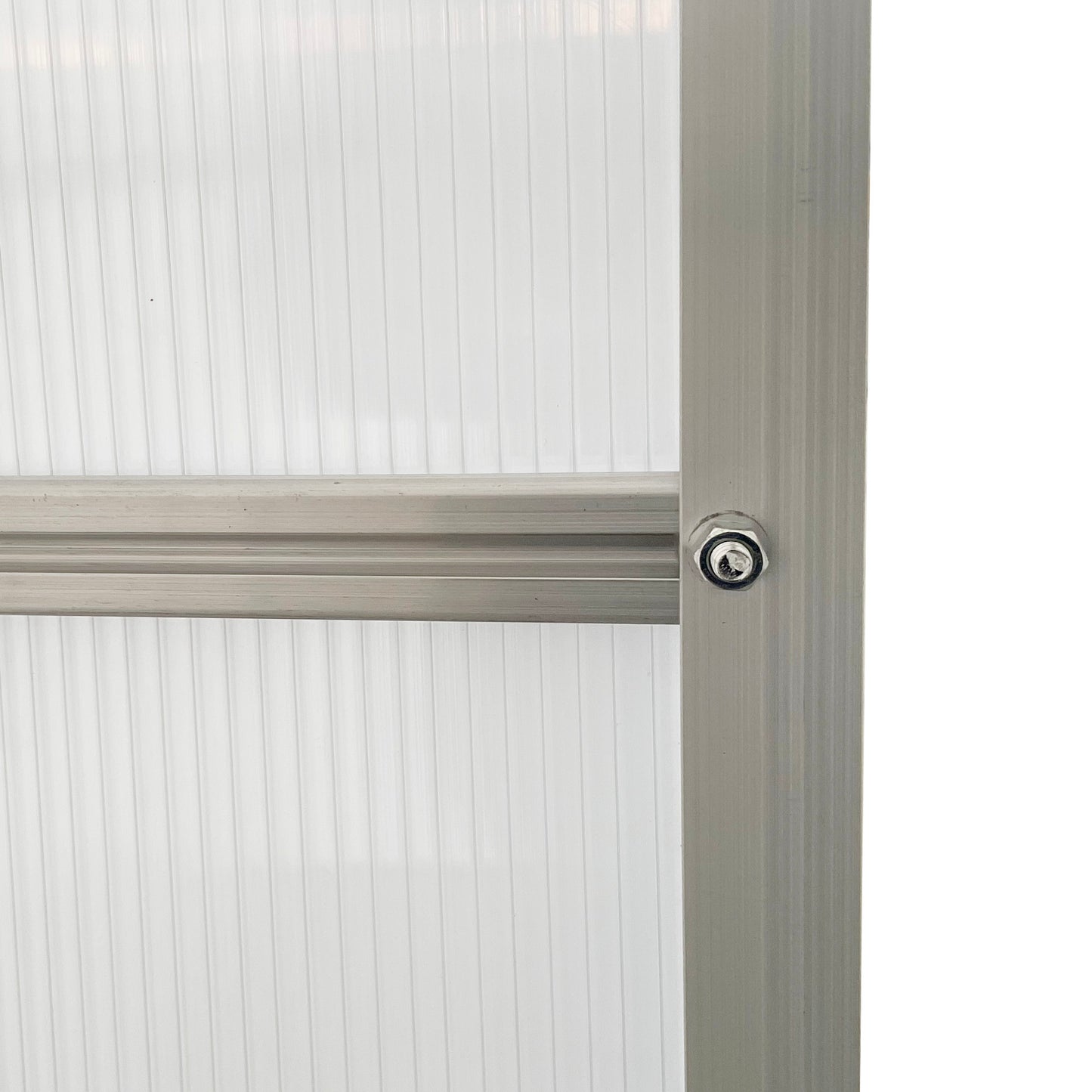 Outsunny 190 x 253 cm Walk-In Polycarbonate Greenhouse - Silver-Tone