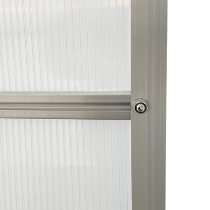 Outsunny 190 x 253 cm Walk-In Polycarbonate Greenhouse - Silver-Tone