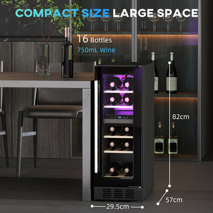 6 Bottle Dual Zone 5-18℃ Wine Fridge - Black
