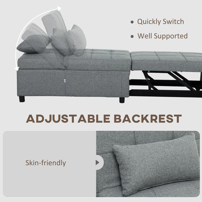 Four-In-One Single Sleeper Chair - Light Grey