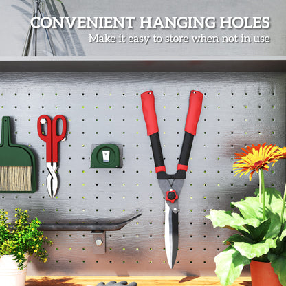 Garden Shears, 63.5 cm Heavy Duty Hedge Shears with Razor-Sharp Blades, Comfort Grip and Tension Adjuster for Hedges, Shrubs and Bushes, Easy Cutting and Trimming